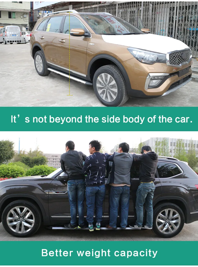 Боковая ступенчатая Беговая панель для KIA KX7 к KX3 CARENS KX5 SPORTAGE R SORENTO, высокое качество, сверхмощный