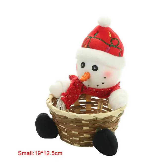 Snowman S Рождественская корзинка для конфет дети большие подарочные коробки для конфет Рождественский орнамент домашний декор Санта Клаус пряники бисера человек корзины для хранения подарок - Цвет: Snowman S