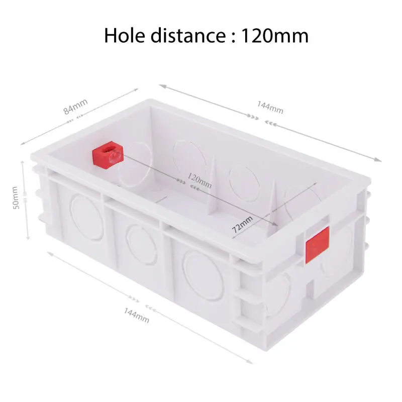 PSSRISE EU UK Standard 146 Type Installation Box Wall Light Switch Power Socket Junction Box Hidden Bottom Mounting 146*86mm
