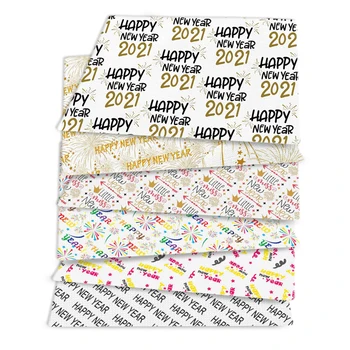 

20*34CM New Year Printed 100% Cotton Fabric for Tissue Kids Home Textile Patchwork Cloth DIY Sewing Quilting Material,c13127