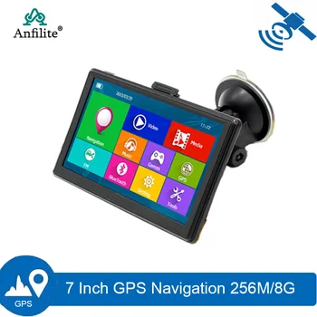 

Anfilte dropping shipping 7 inch 800*480 truck DDR 256M ROM 8GB MSB2531 navigator wince CE 6.0 MTK vehicle avin GPS Navigation