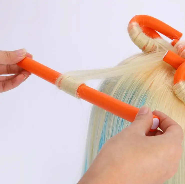 Ondulines DIY 소프트 헤어 컬러 롤러 컬 헤어 벤디 롤러 헤어 컬러 도..
