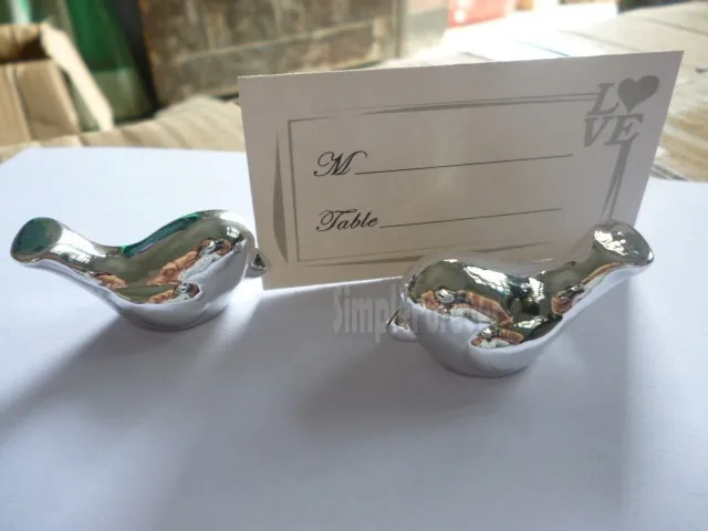 

Украшение для свадьбы, птицы, серебро держатель для карт, 50 шт.