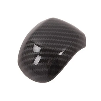 

Carbon Fiber Car Gear Shift Knob Head Cover Trim Frame Sticker Interior Accessories for Hyundai Santa Fe 2019 2020,ABS