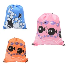 Водонепроницаемая пляжная сумка на плечо, Повседневная сумка на плечо, простая Сумочка для плавания с мультяшным принтом, сумки на завязках# PYS