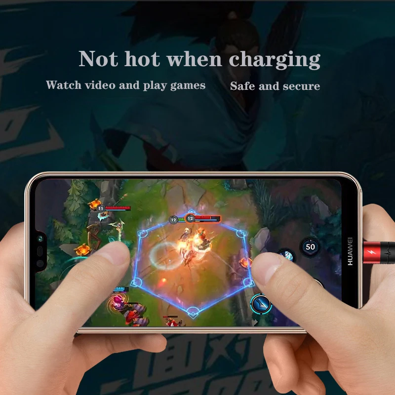 1M 2M 3MUSB C Cable 5A Supercharge USB Type C Cable for Huawei Mate 30 Pro 5