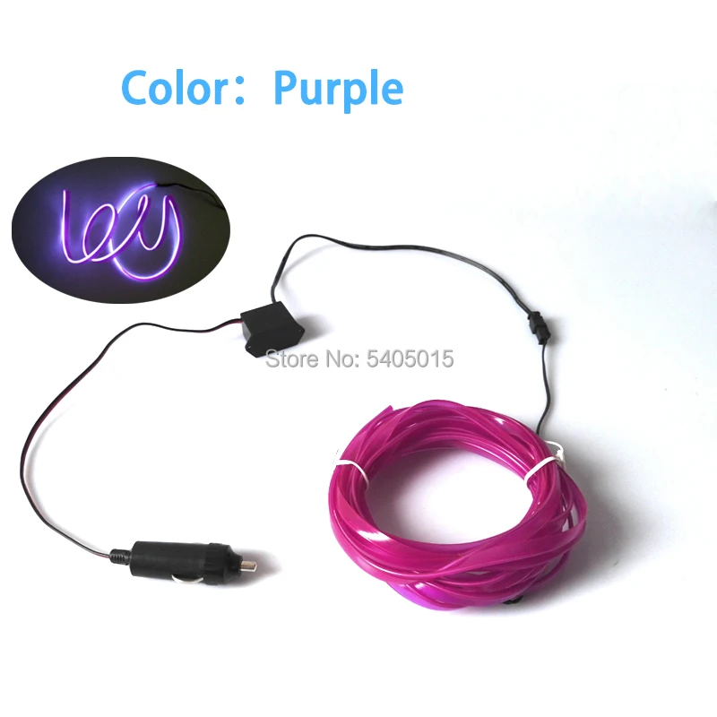 4 м 2,3 мм юбка EL Wire by DC12V контроллер гибкий неоновый светильник светящаяся веревка трубка 10 цветов на выбор для праздника DIY Украшение