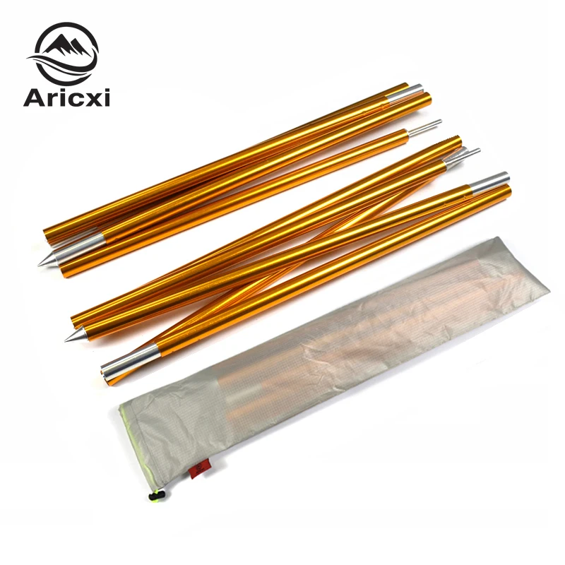 Aricxi 2 pack Outdoor Ultralight 7075 Aluminium Alloy Sun Shelter Support Rod Pole tarp poles tent poles