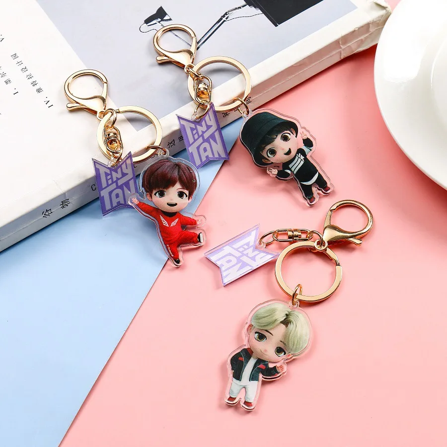 HQBTSCbulletproof youth group new cartoon acrylic keychain pendant with the same peripheral