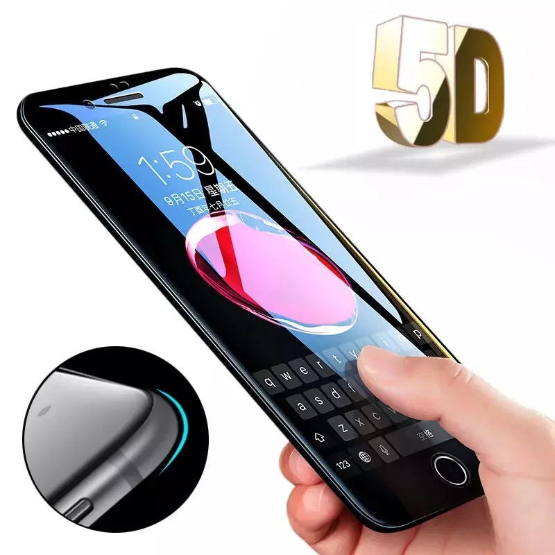 Screen Protector For iPhone 11 pro XS Max XR X Tempered Glass On The 8 7 6S 6 PLUS Film 3D curved edge | Мобильные телефоны и