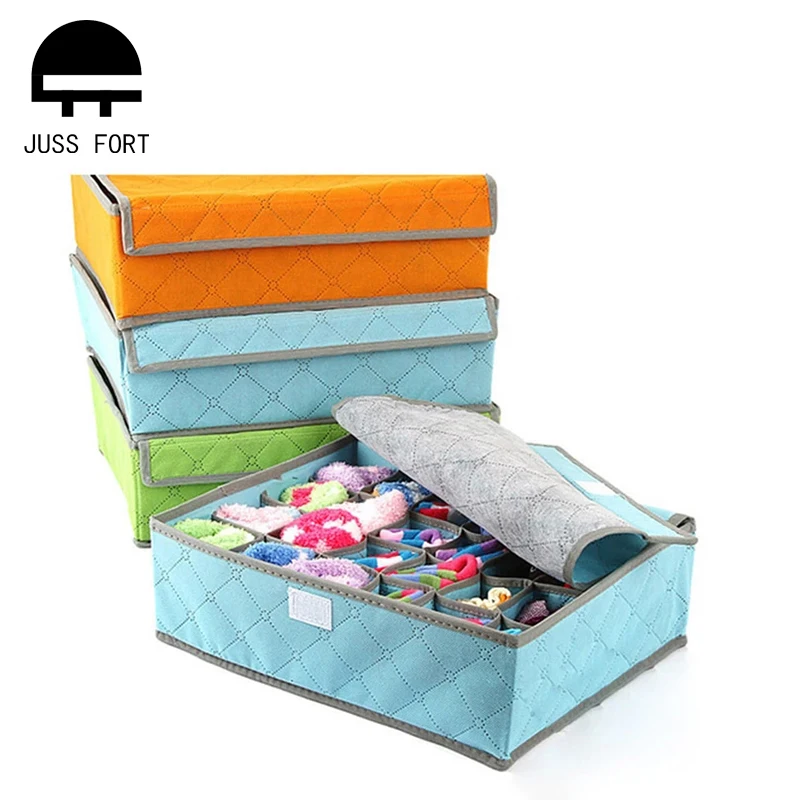 Multi-grid Socks Organizer Storage Box For Underwear Bra Drawers Dividers Organizador Non-woven Closet Organizers Under Clothing | Дом и сад