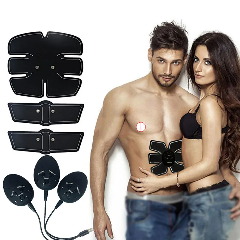 USB Charging Abdominal Machine Electric Muscle Stimulator EMS Trainer Fitness Weight Loss Body Slim