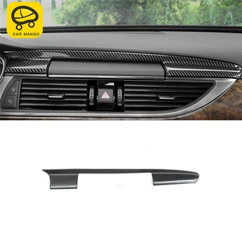 

CARMANGO for Audi A6 C7 2011-2019 Car Dashboard Navigation Screen Monitor Panel Cover Trim Frame Sticker Interior Accessories