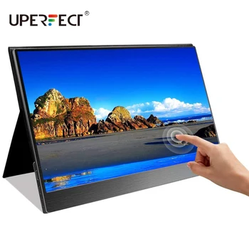 

15.6 Inch 1080p USB Portable Monitor Touchscreen Bulit in Speakers for Smart Phone MacBook Type C Windows Laptops Gaming Console