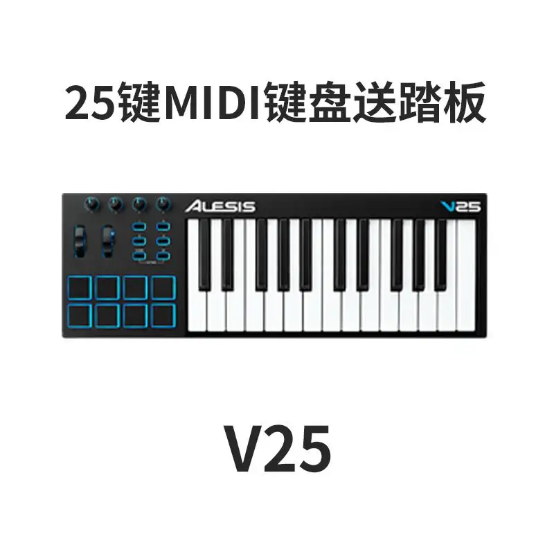V49 Vi25 V61 Vi61 ключ midi клавиатура контроллер с подсветкой коврик аранжировщик - Цвет: v25