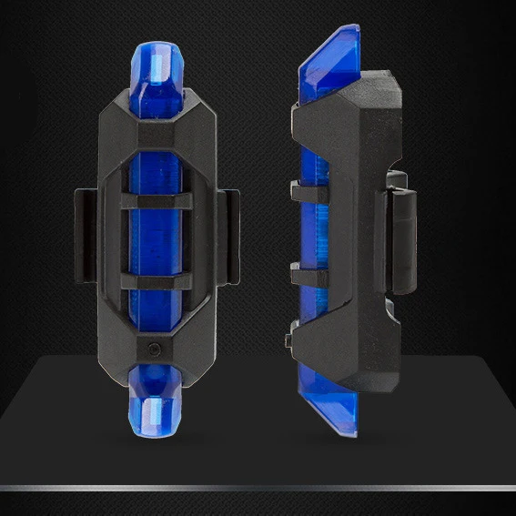 Велосипедов велосипедная фара, перезаряжаемая светодиодный фонарь USB безопасность заднего хвоста Предупреждение Велоспорт Цвет световая вспышка супер яркий