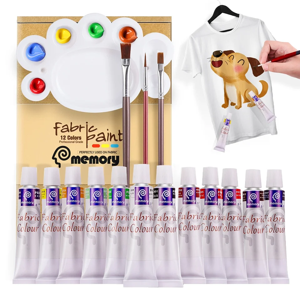 Acrylic Paint 12 ColorsTube Acrylic Paint Set, Paint for Clothing, Painting,  Rich Pigments for Artists Painting