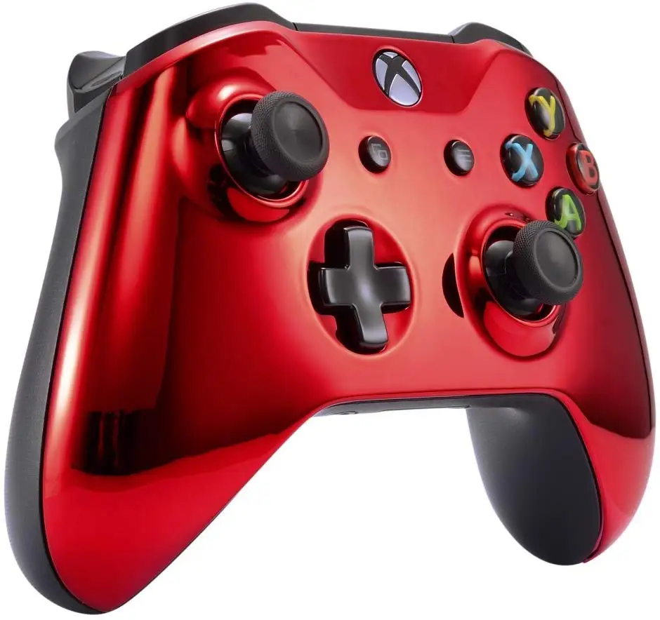 Для microsoft Xbox One S и Xbox One X контроллер хром красный выпуск передний корпус Оболочка Чехол Сменные Лицевые панели