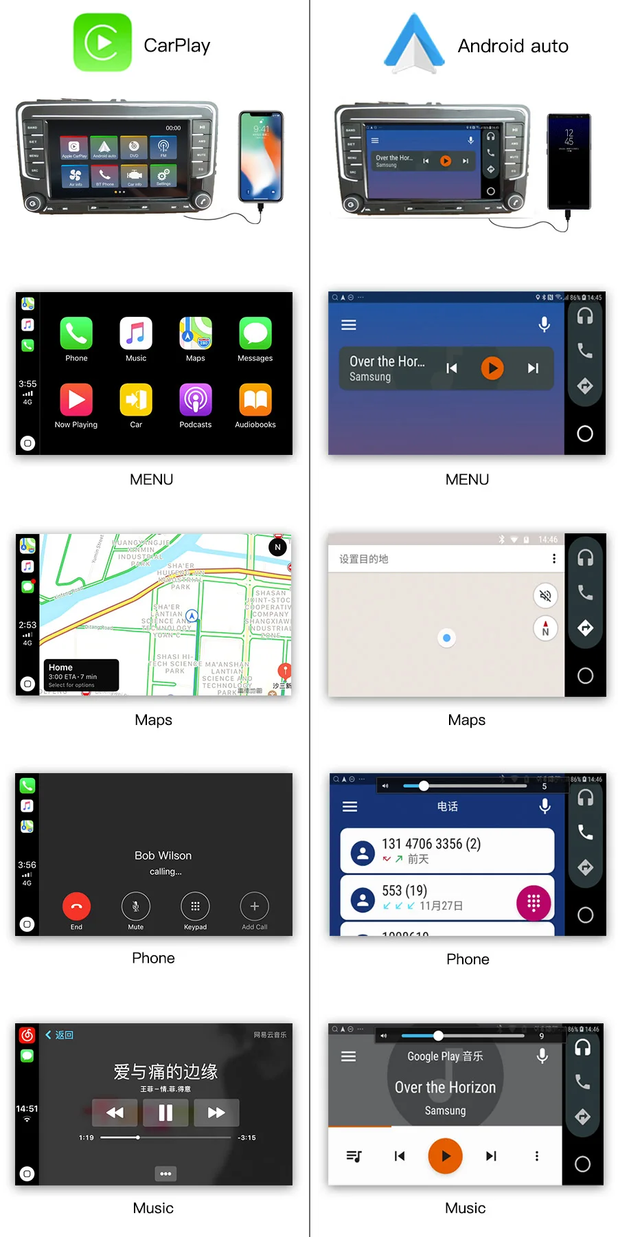 Andream Android авто и Carplay плеер радио для Volkswagen POLO PASSAT TOURAN Altea Octavia автомобильный мультимедийный плеер