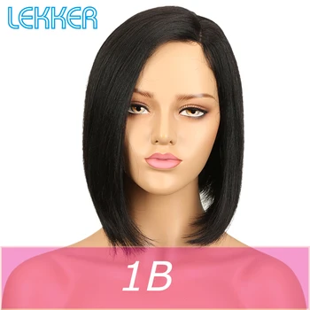 

Lekker 99J Bob Human Hair Wigs Straight Short Human Hair Wigs U Part Lace Wigs For Women 100% Human Humain Hair Wigs 9 Colors