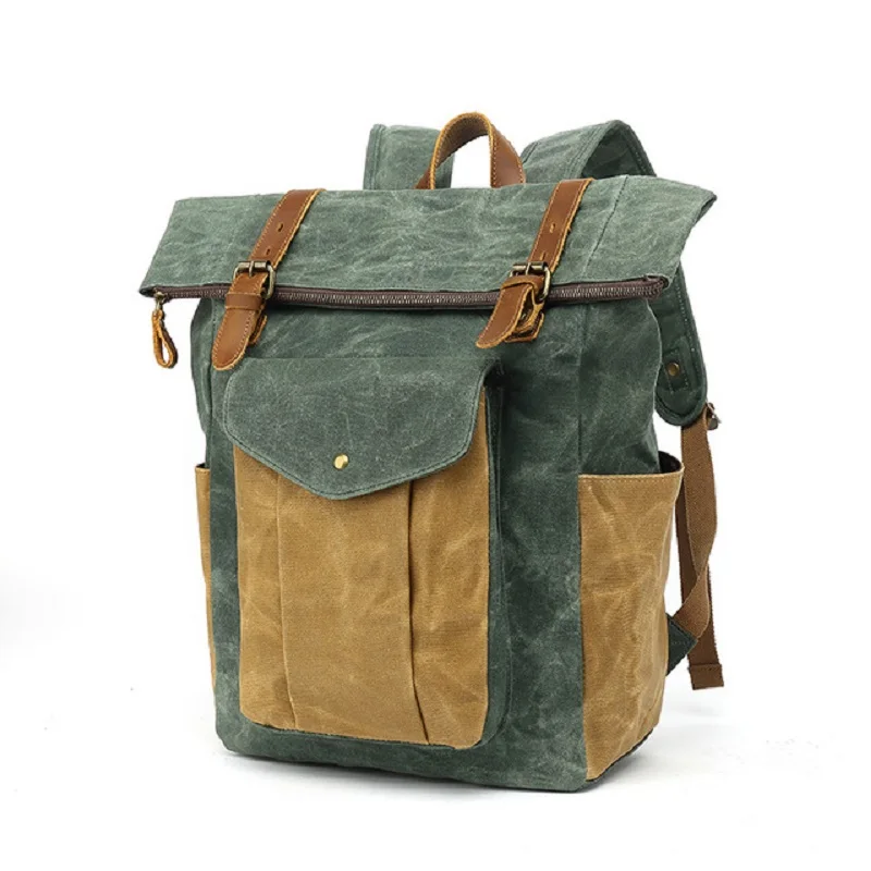luxury canvas backpack
