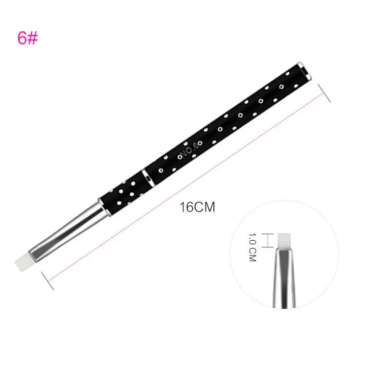 size 6 KADS, 1 шт, 2#/4#/6#, акриловая кисть для нейл-арта, ручка для рисования, профессиональная гелевая расческа для ногтей, маникюрный гель, поли-ручка для ногтей - Цвет: size 6