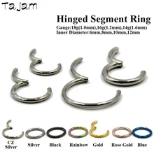 Anneaux articulés en titane G23, 1 pièce, Septum, nez, Clicker, Piercing, lèvres, Helix, Piercing, bijoux pour le corps, 18g, 16g et 14g