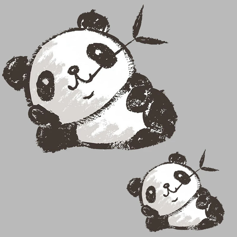 

cute panda Iron on Transfers patches on Clothing iron on vinyl transfer for clothing stickers badge iron on applique washable