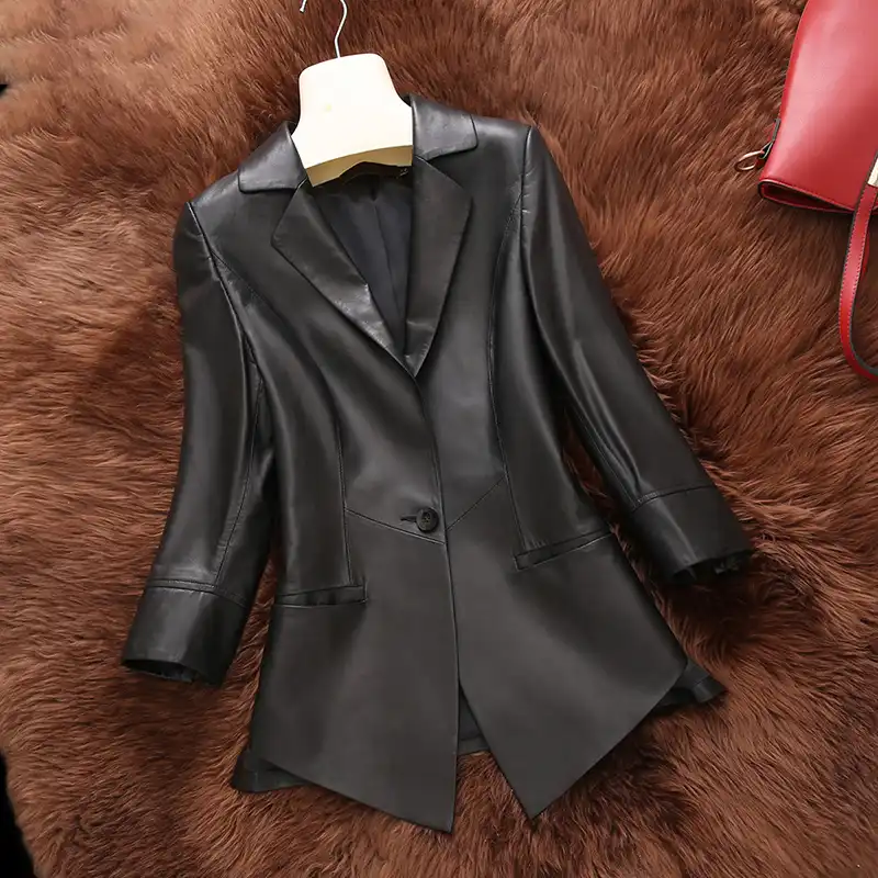 casaco de couro plus size