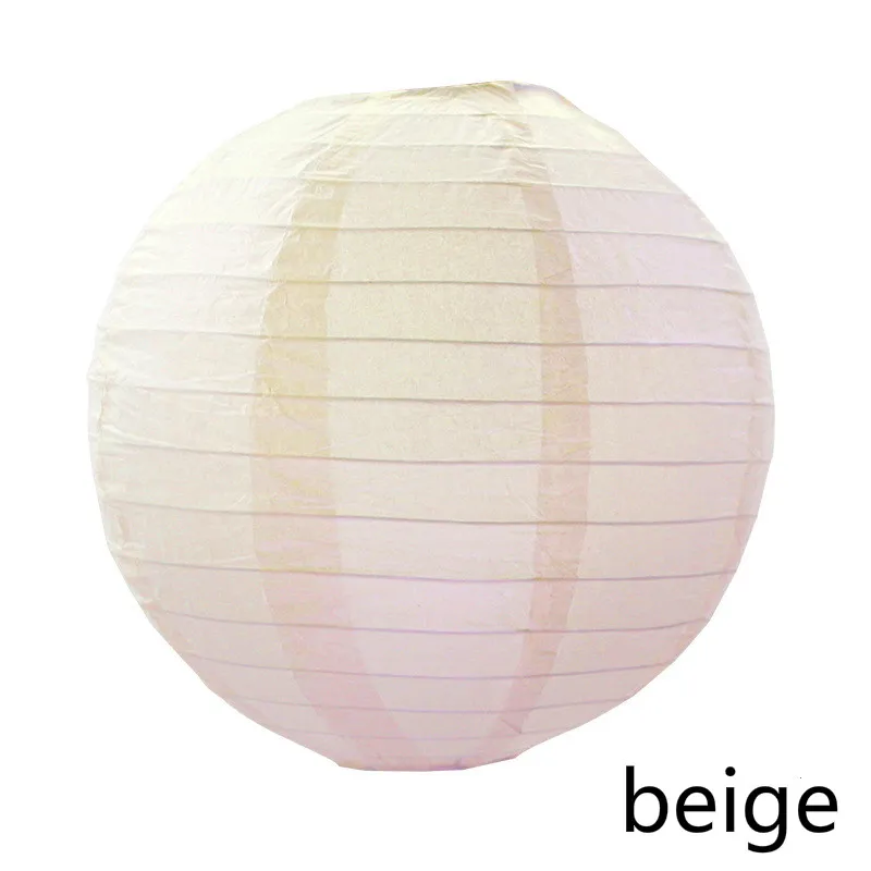 lantern beige 4/6/8/10/12/14/16 дюймов Декоративные Бумага Pom poms подвесной бумажный фонарик шары диаметром украшение на свадьбу День рождения Детская праздничная одежда; расходные материалы - Цвет: lantern beige