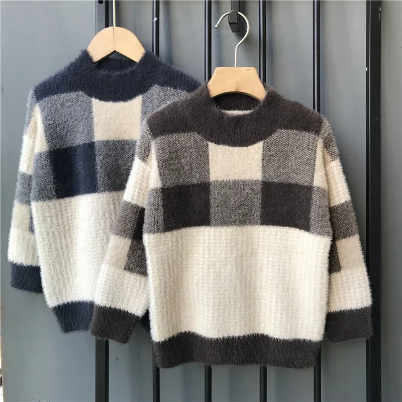 

Childrenswear BOY'S New Style Pullover Child Models 2019 Sweater Mink Cashmere Autumn And Winter Winter Fashion Korean-style Kor