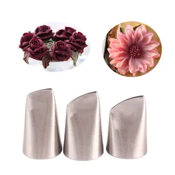 

3pcs/set 124K/125K/126K Cake Nozzles Cream decorating DIY Icing Piping Petal Cake Tips Pastry Tools