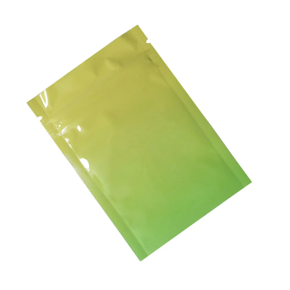 黄绿渐变铝箔自封袋 E