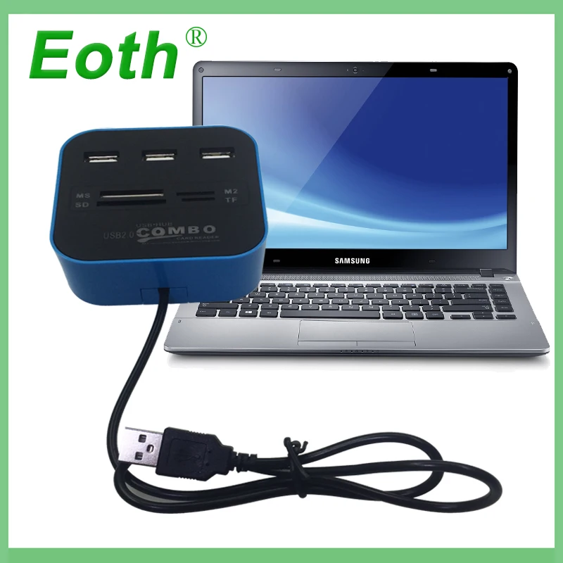 Микро устройство для чтения карт памяти 2 0 Combo с 3 портами высокоскоростной USB