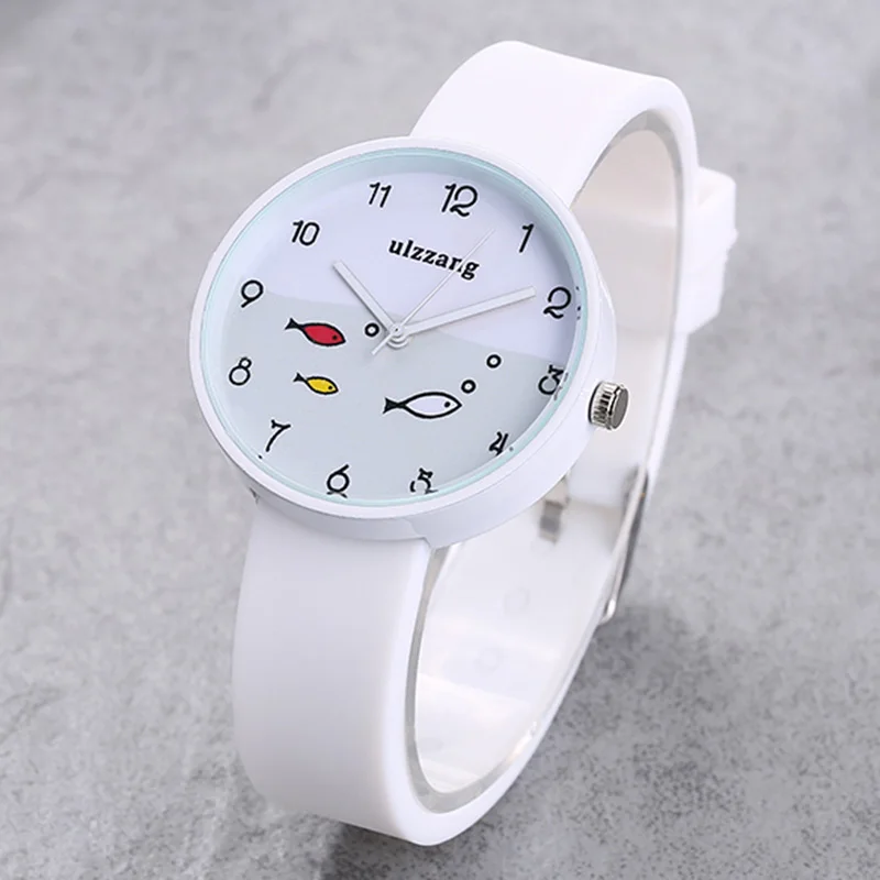 JOYROX-Children-Watch-For-Girls-Color-Silicone-Strap-Fashion-Quartz-Wristwatch-Fish-Dial-Cartoon-Kids-Clock (2)