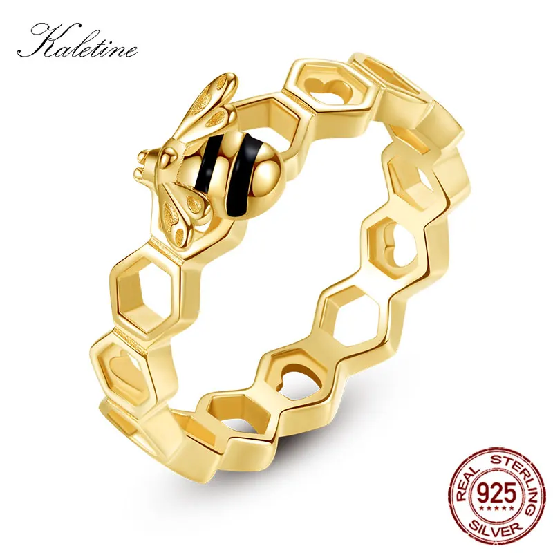KALETINE роскошные серебряные кольца с сердечком 925 пробы пчелы для женщин