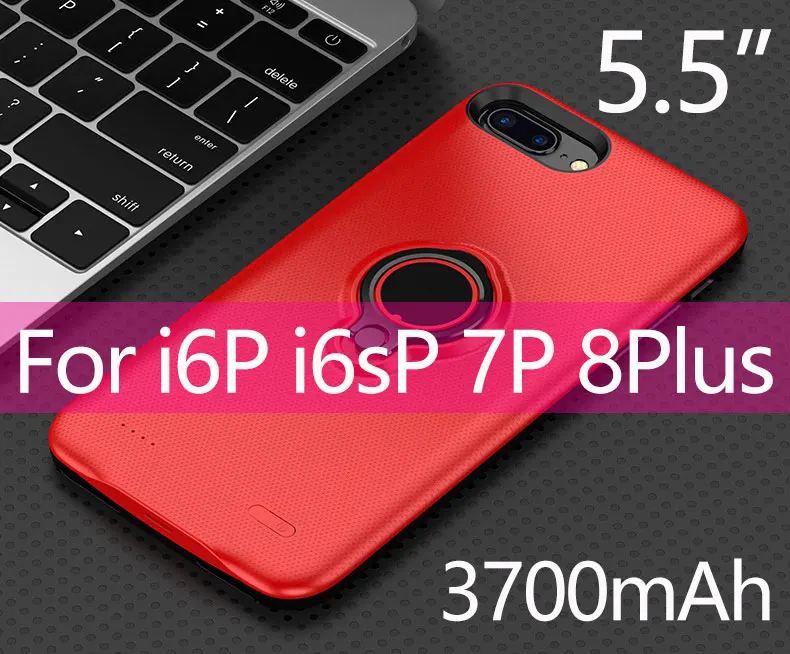 2500 мАч 4,7 дюймов Чехол для зарядки аккумулятора для iPhone 6 6s 7 8 3700 мАч чехол для аккумулятора для iPhone 6Plus 7Plus 8Plus 6s Plus - Цвет: 5.5inch 3700mAh5