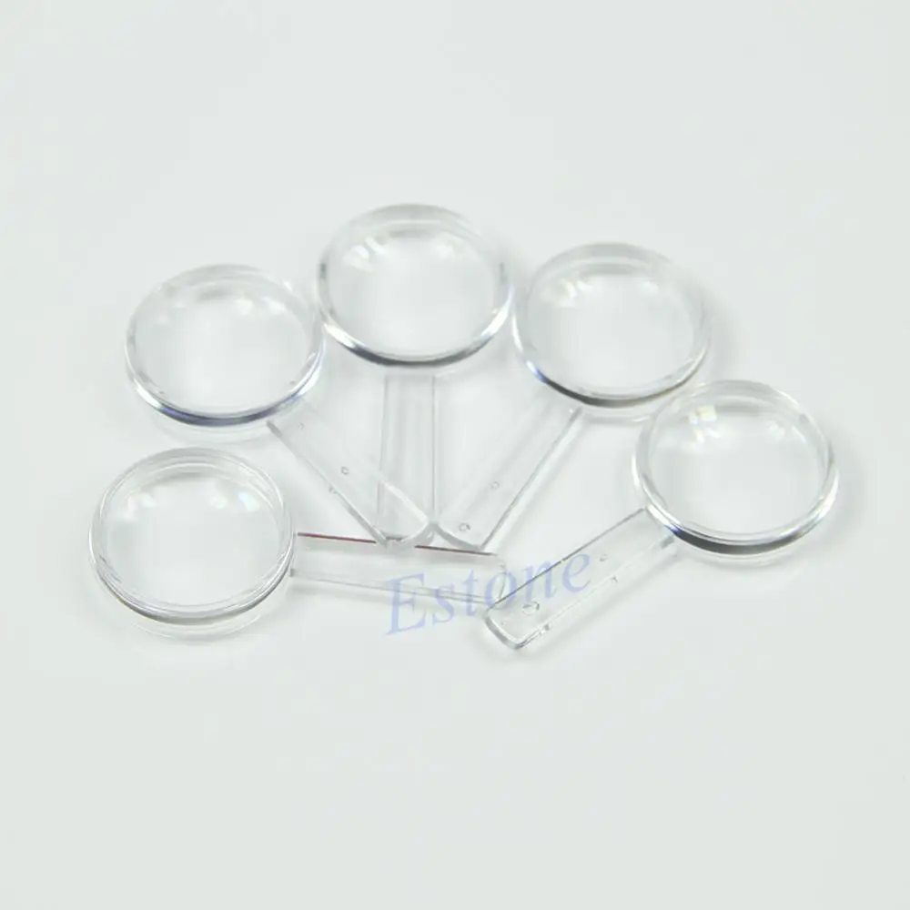 

5 pcs Plastic Handheld Mini Magnifier Aid Kids Magnifying Reading Toy 5X Lens