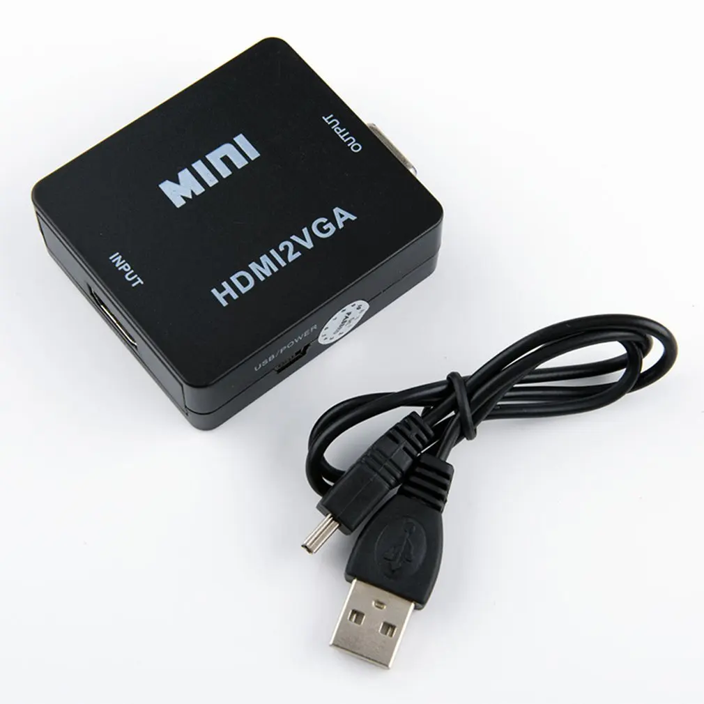 HD 1080P мини HDMI в VGA конвертер с аудио HDMI2VGA видео коробка адаптер для Xbox360 PC DVD PS3 PS4