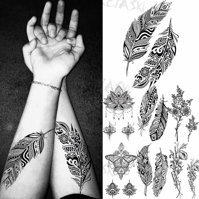 Feder Tattoo Designs | Feather tattoos, Feather tattoo colour, Feather  tattoo design