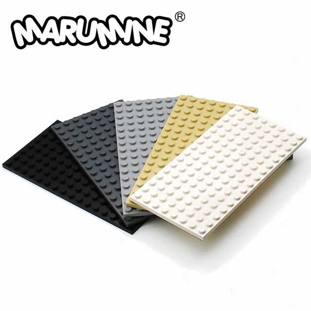MARUMINE 8x16 Dots Base Plate Particles Building Blocks Compatible 92438 MOC Classic Bricks Accessories DIY Toys for Boys Girls 1