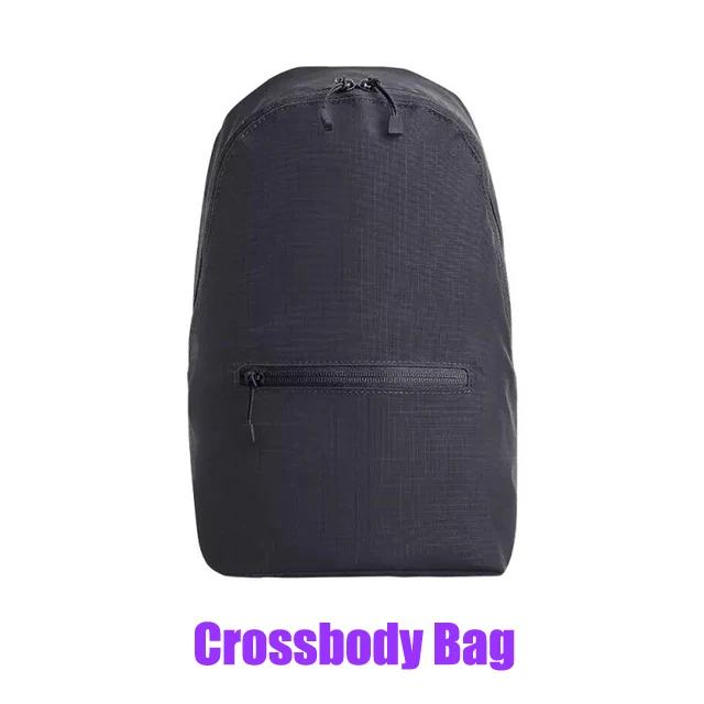 Black Crossbody Легкий рюкзак Xiaomi ZaJia, сумка через плечо, нейлон, 11л/7Л, Большой Вместительный рюкзак, городской рюкзак для отдыха, сумка на плечо Unise - Цвет: Black Crossbody