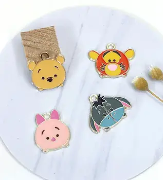 

100 pcs cartoon tiger pig eeyore Necklace/Bracelet/Earrings Pendants DIY Jewelry Making Accessories