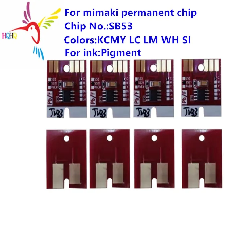 SB53 пигментный Постоянный чип для Mimaki JV5/S5/JV33/JV34/CJV/TPC1000 пигментный Постоянный чип SB53 совместимый для JV33