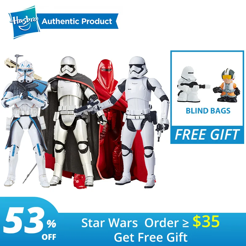 Hasbro Star Wars The Black Series 6-Inch First Order Stormtrooper Captain Phasma Royal Guard Rey Dj Canto Bight Starwars Toys Hasbro Star Wars The Black Series 6-Inch First Order Stormtrooper Captain Phasma Royal Guard Rey Dj Canto Bight Starwars Toys