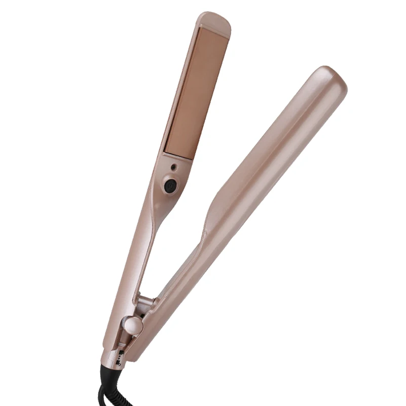 

2 In 1 Hair Straightener US EU Plug Hair Curling Iron Multifunction corrugated Flat Iron Corn Plate Heated Roller 2019 amazon