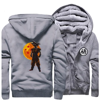 

Anime Dragon Ball Z Men Thick Hoodie Oversized 2019 Winter Warm Mens Casual Warm Sweatshirt Harajuku Japanese Streetwear Coat
