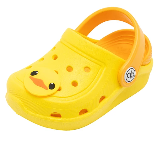 DRIPDROP Детские кроксы | Пляжные сандалии | Летние сабо | Детские тапочки | Детская летняя обувь | Детские сандалики - Цвет: Yellow Duck