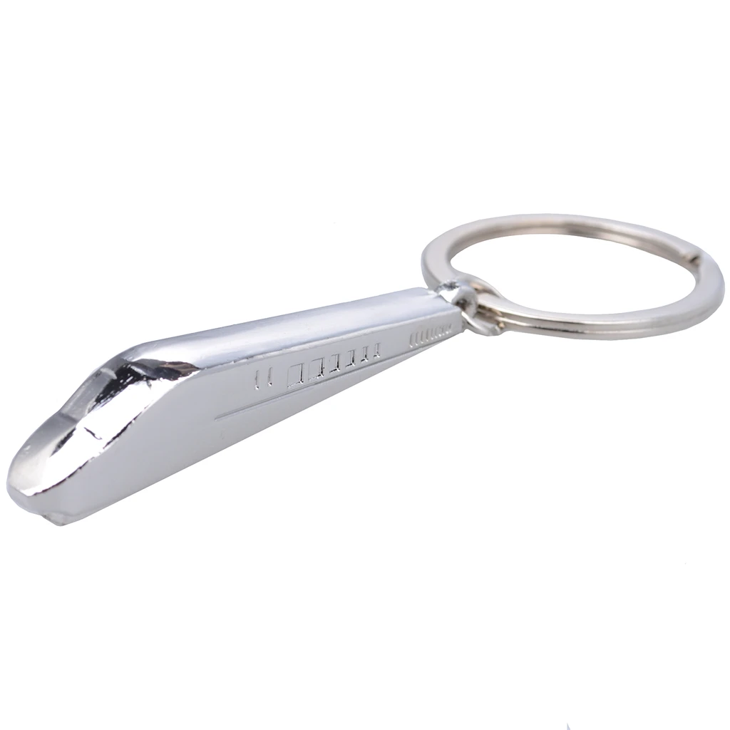Novel silver color Alloy 3D Train Shaped Pendant Keychain Key Ring Key Holder for Car Keys Home Keys Organizer