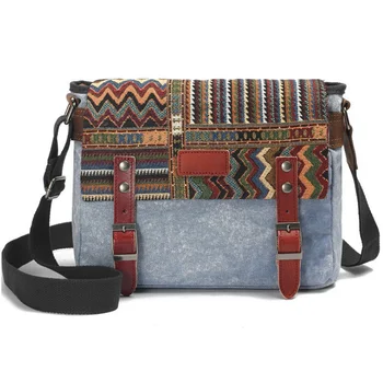 

Retro Shoulder Bag National Style Diagonal Cross Female Bag Square Canvas Bag Chinese Style Handbag Female Casual National Packa